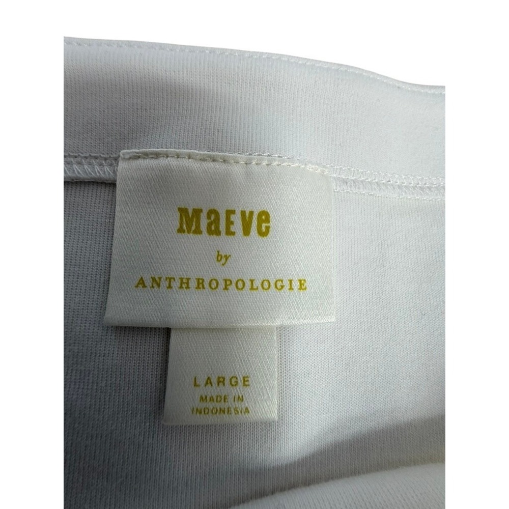 "Maeve" Anthropologie L Tie Back Ponte Pullover Lantern Puff‎ Sleeve Cropped Bow - Picture 6 of 13